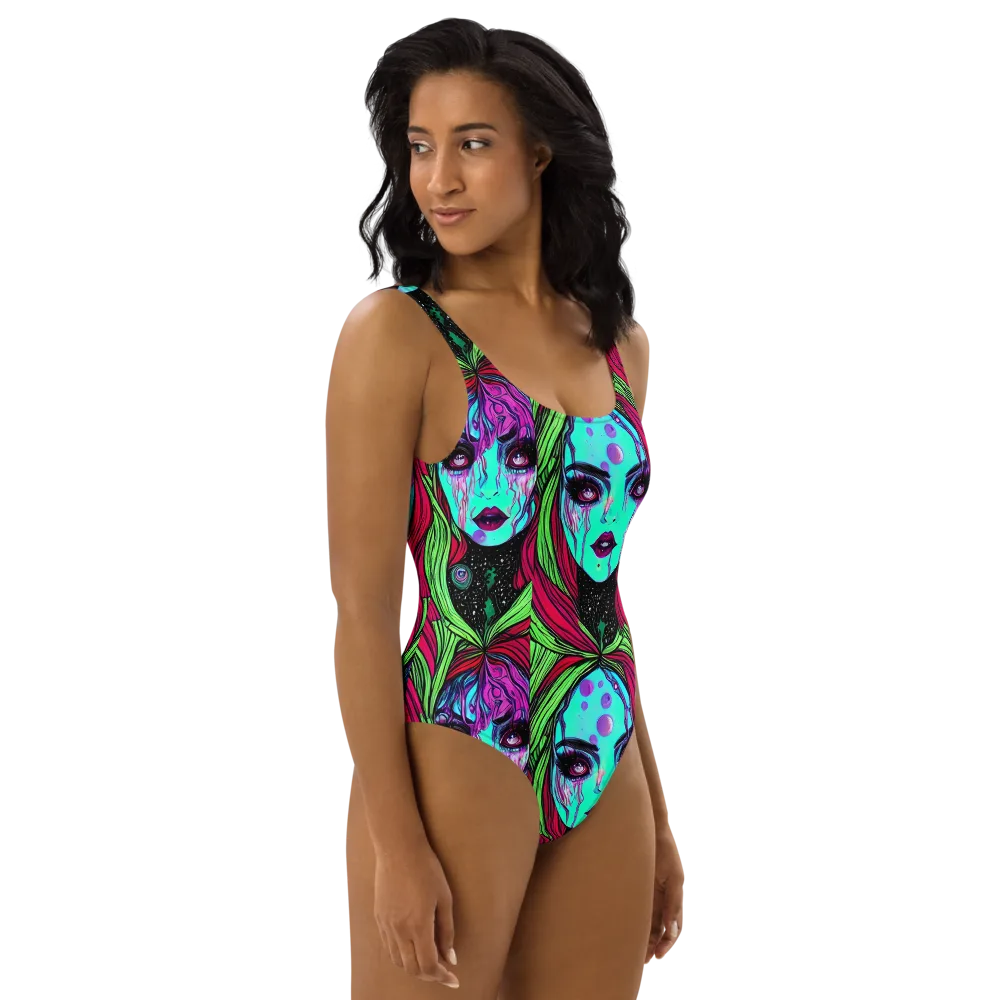 Luminous Nightfall on One-Piece Swimsuit — Right