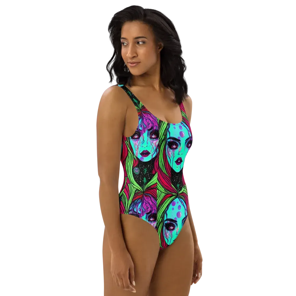 Luminous Nightfall on One-Piece Swimsuit — Right