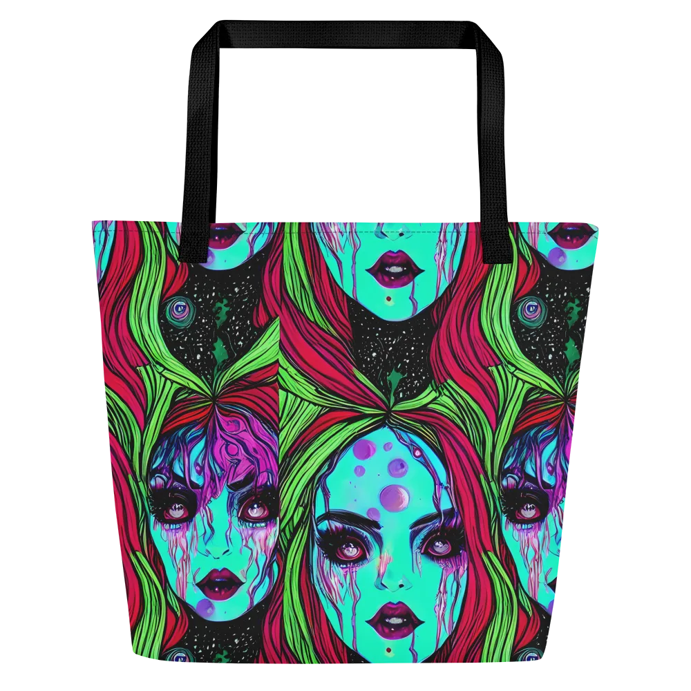 Luminous Nightfall on Large Tote Bag W/ Pocket — Front