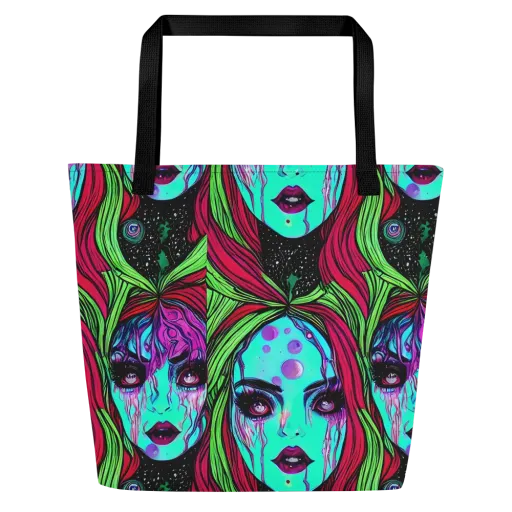 Luminous Nightfall on a Large Tote Bag W/ Pocket
