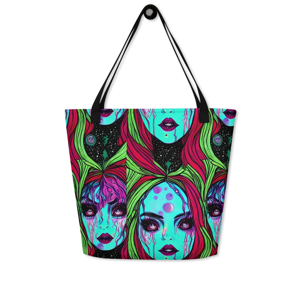 Luminous Nightfall on Large Tote Bag W/ Pocket — Front