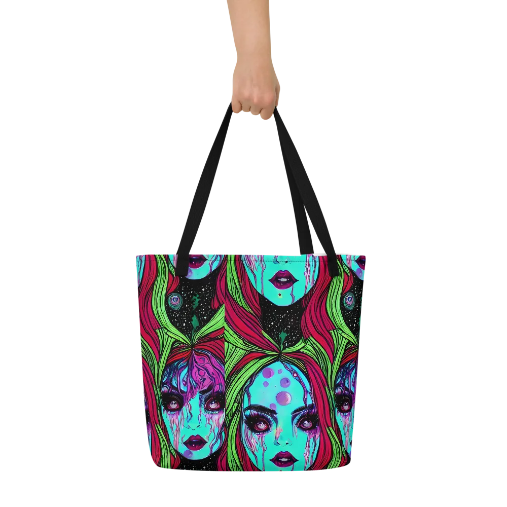 Luminous Nightfall on Large Tote Bag W/ Pocket — Front