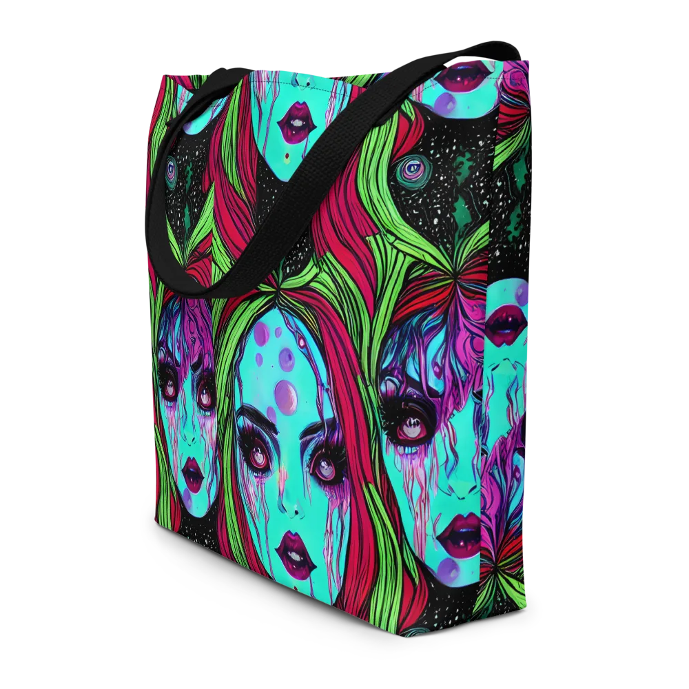 Luminous Nightfall on Large Tote Bag W/ Pocket — Front