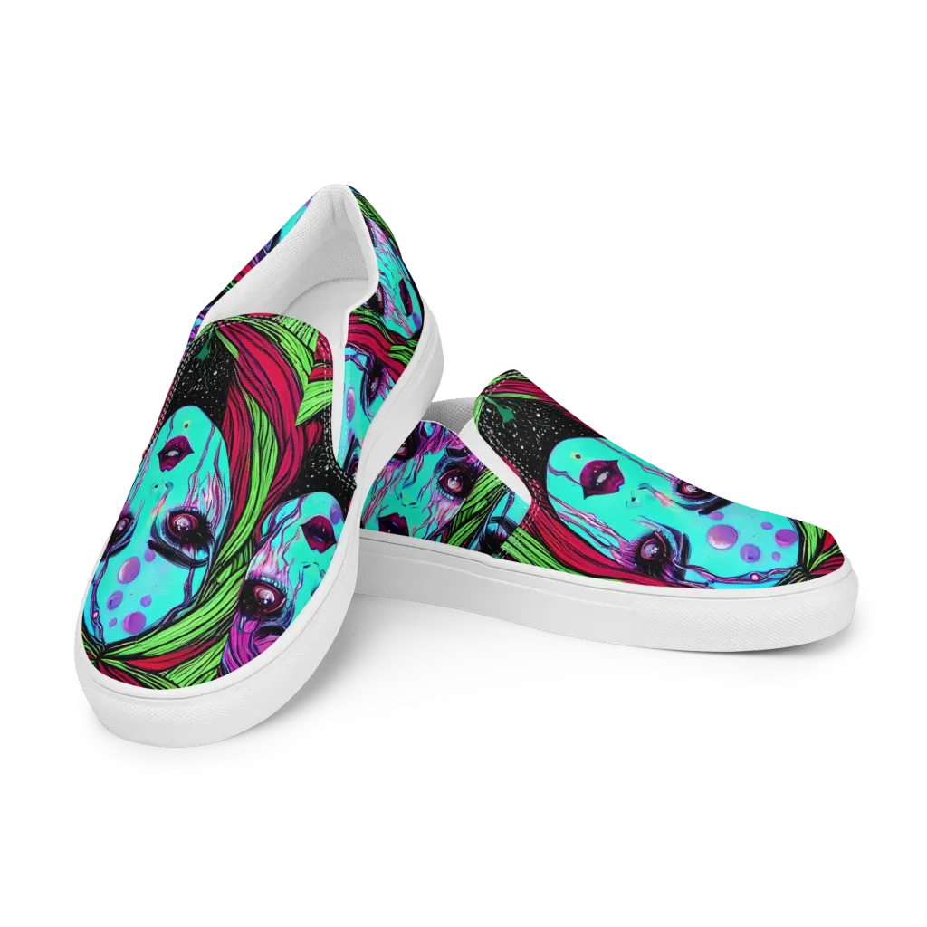 Luminous Nightfall on Women's Slip-On Canvas Shoes — Left Front