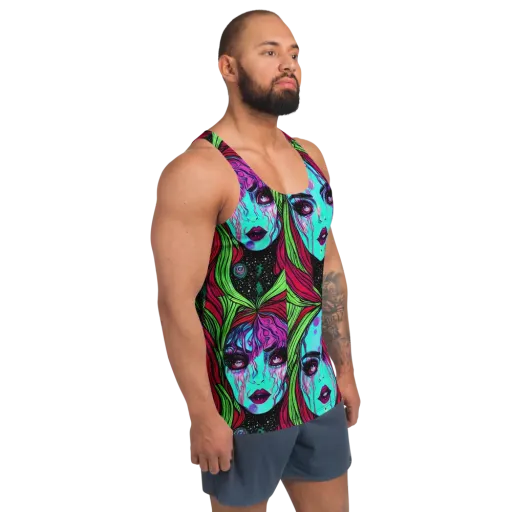 Luminous Nightfall on a Men's Tank Top