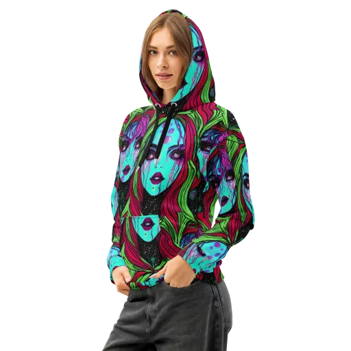 Luminous Nightfall on a Cotton Hoodie