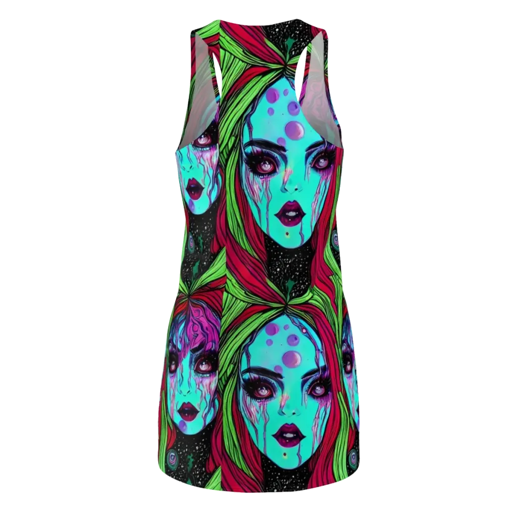 Luminous Nightfall on Racerback Dress — Back