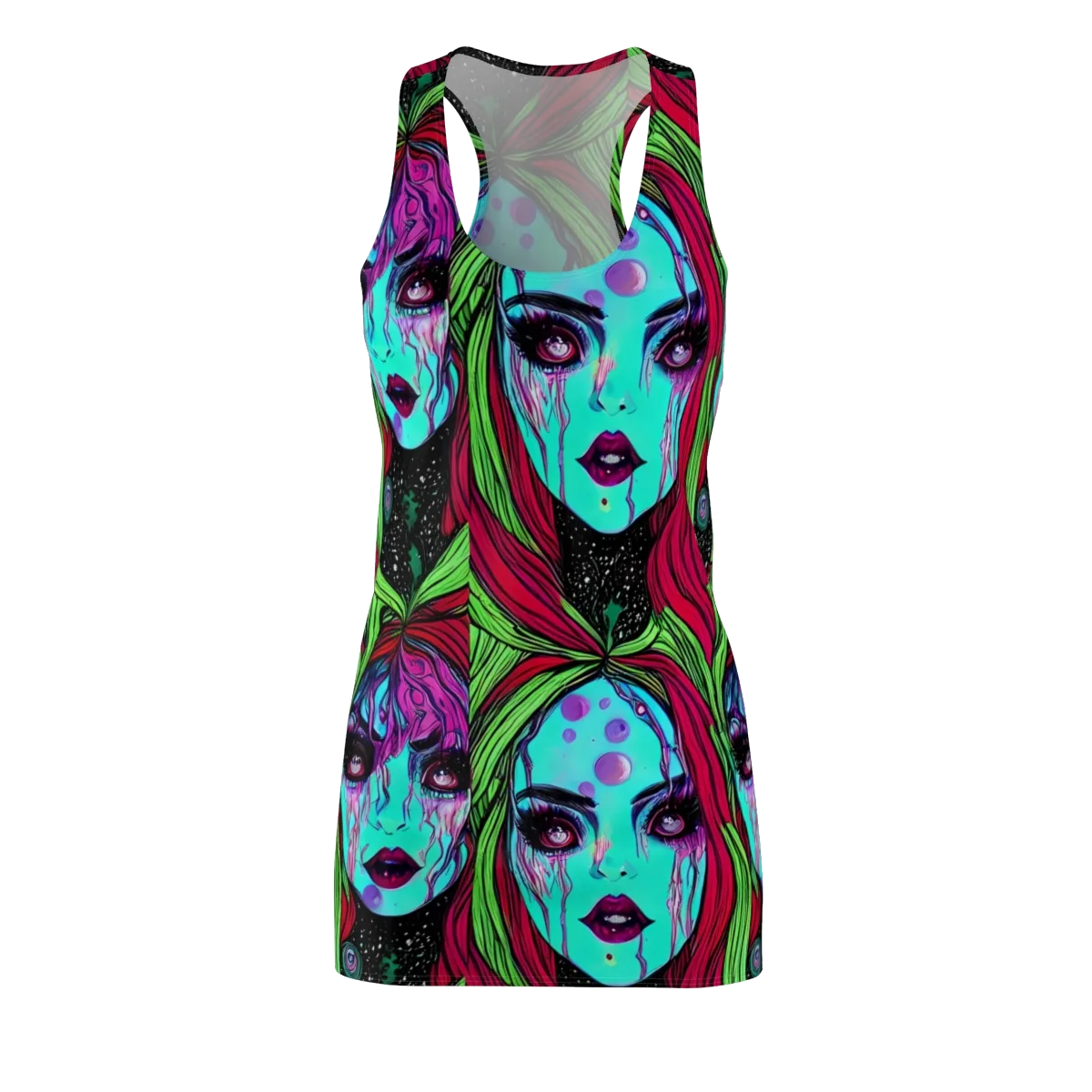 Luminous Nightfall on Racerback Dress — Front