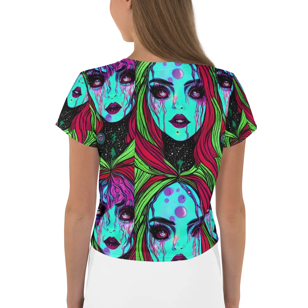 Luminous Nightfall on Crop Tee — Back