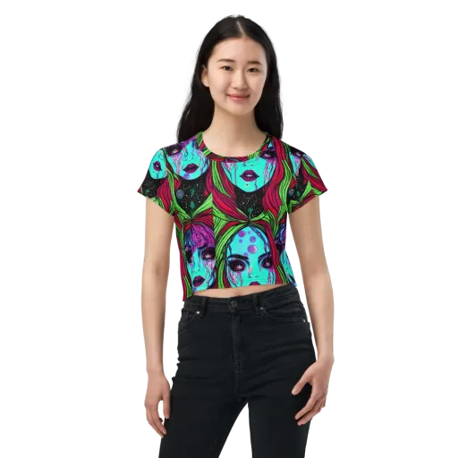 Luminous Nightfall on a Crop Tee
