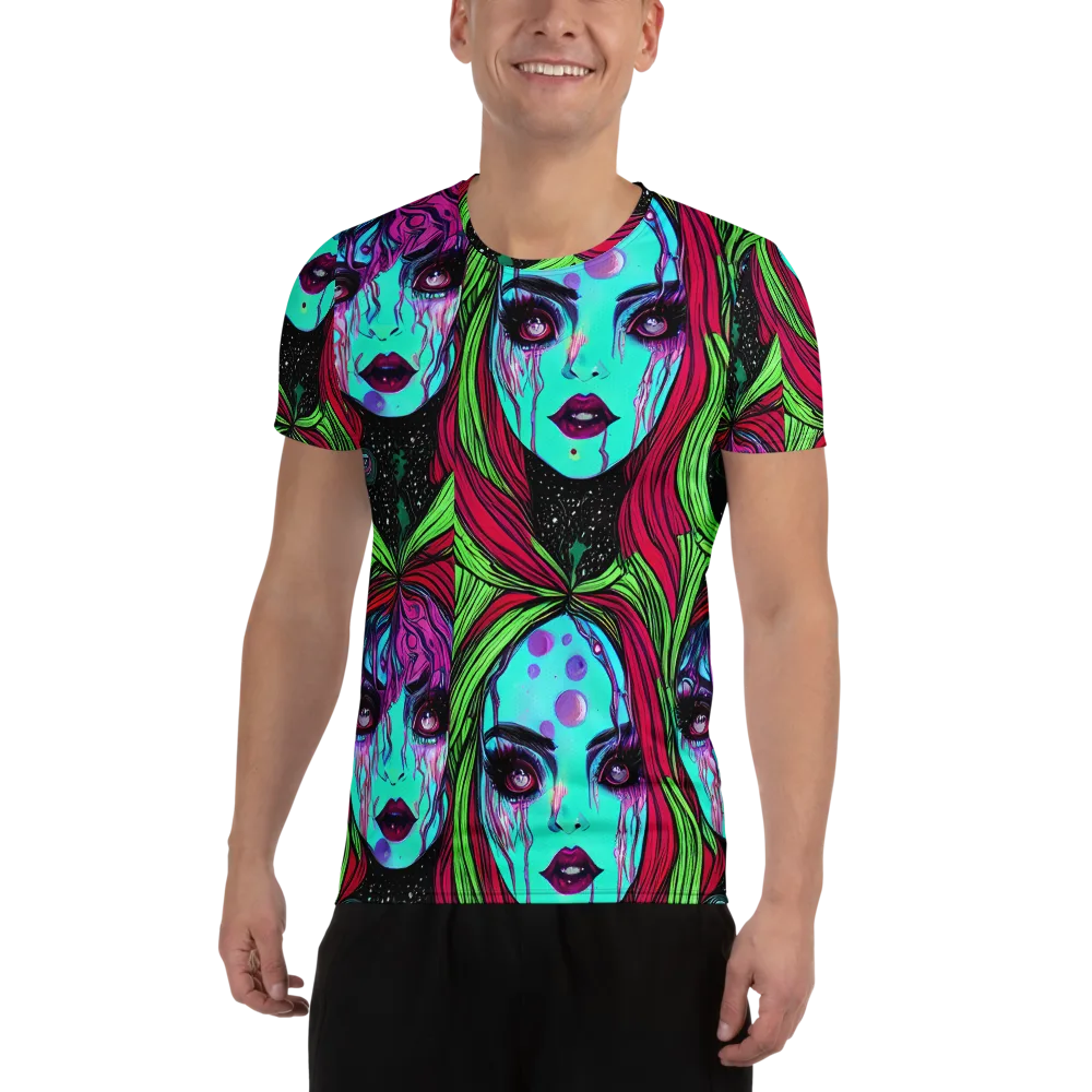 Luminous Nightfall on Men's Athletic T-Shirt — Front