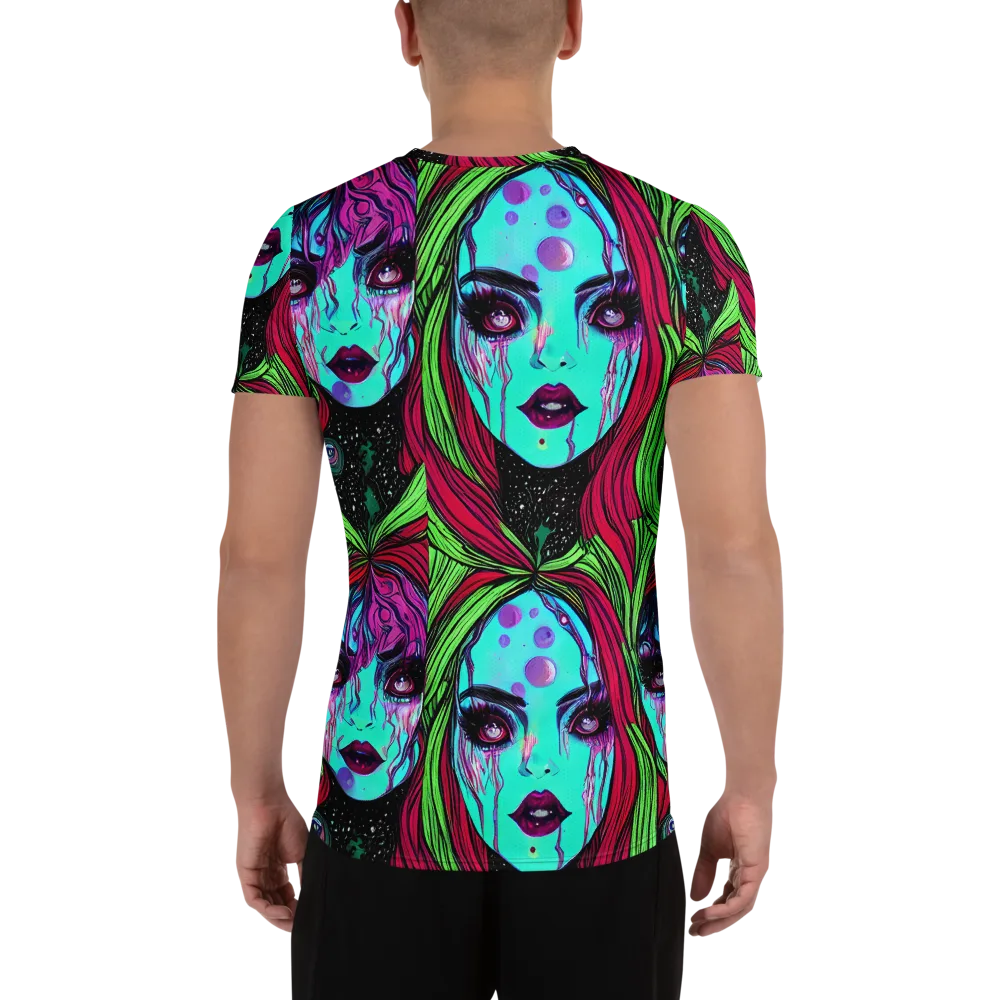 Luminous Nightfall on Men's Athletic T-Shirt — Back