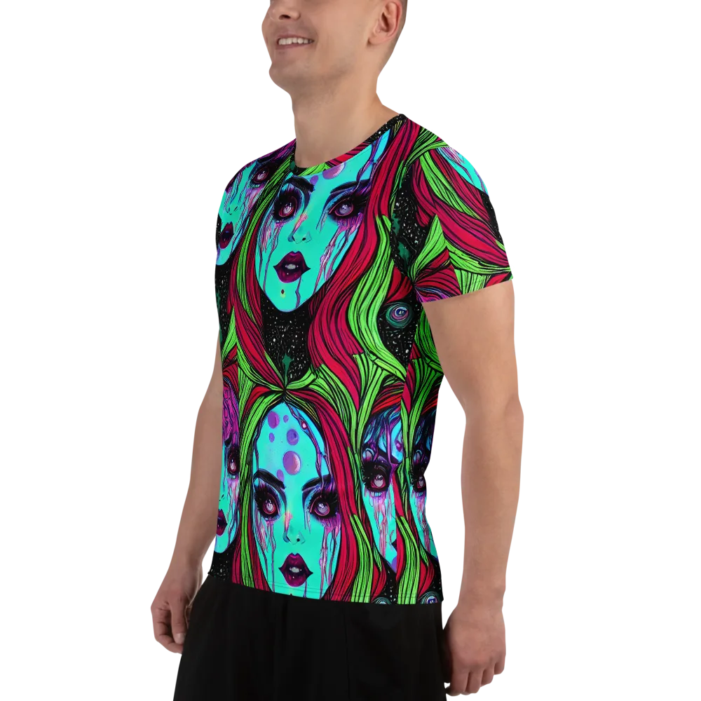 Luminous Nightfall on Men's Athletic T-Shirt — Left