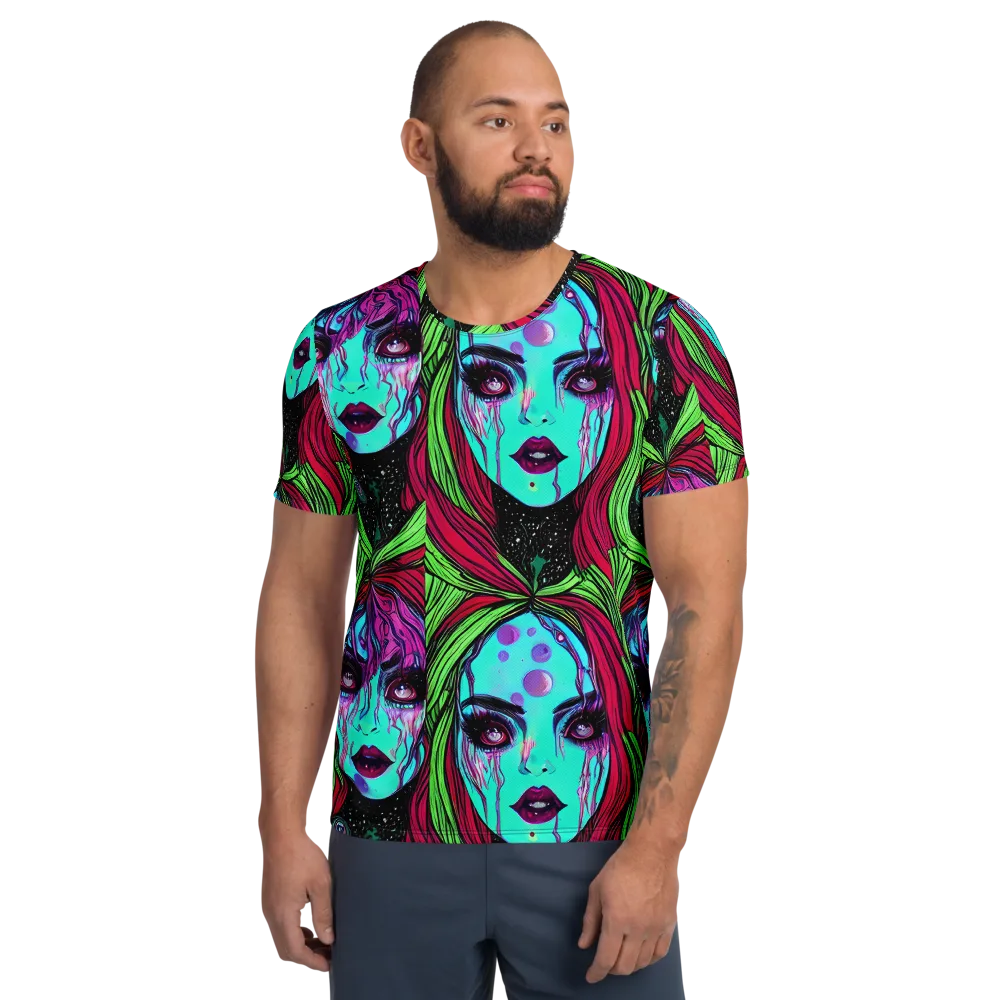 Luminous Nightfall on Men's Athletic T-Shirt — Front