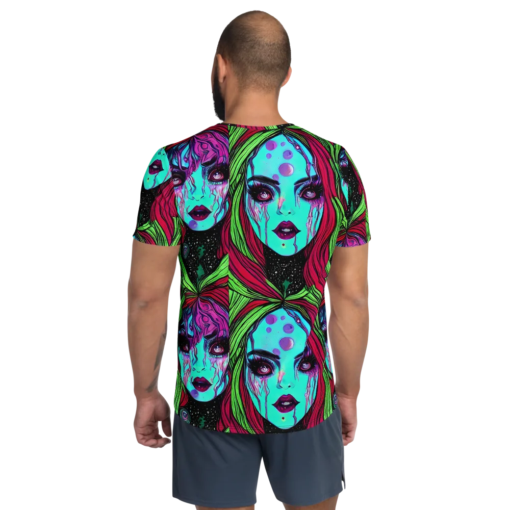 Luminous Nightfall on Men's Athletic T-Shirt — Back