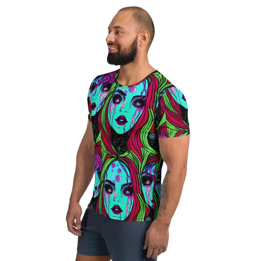 Luminous Nightfall on Men's Athletic T-Shirt — Left
