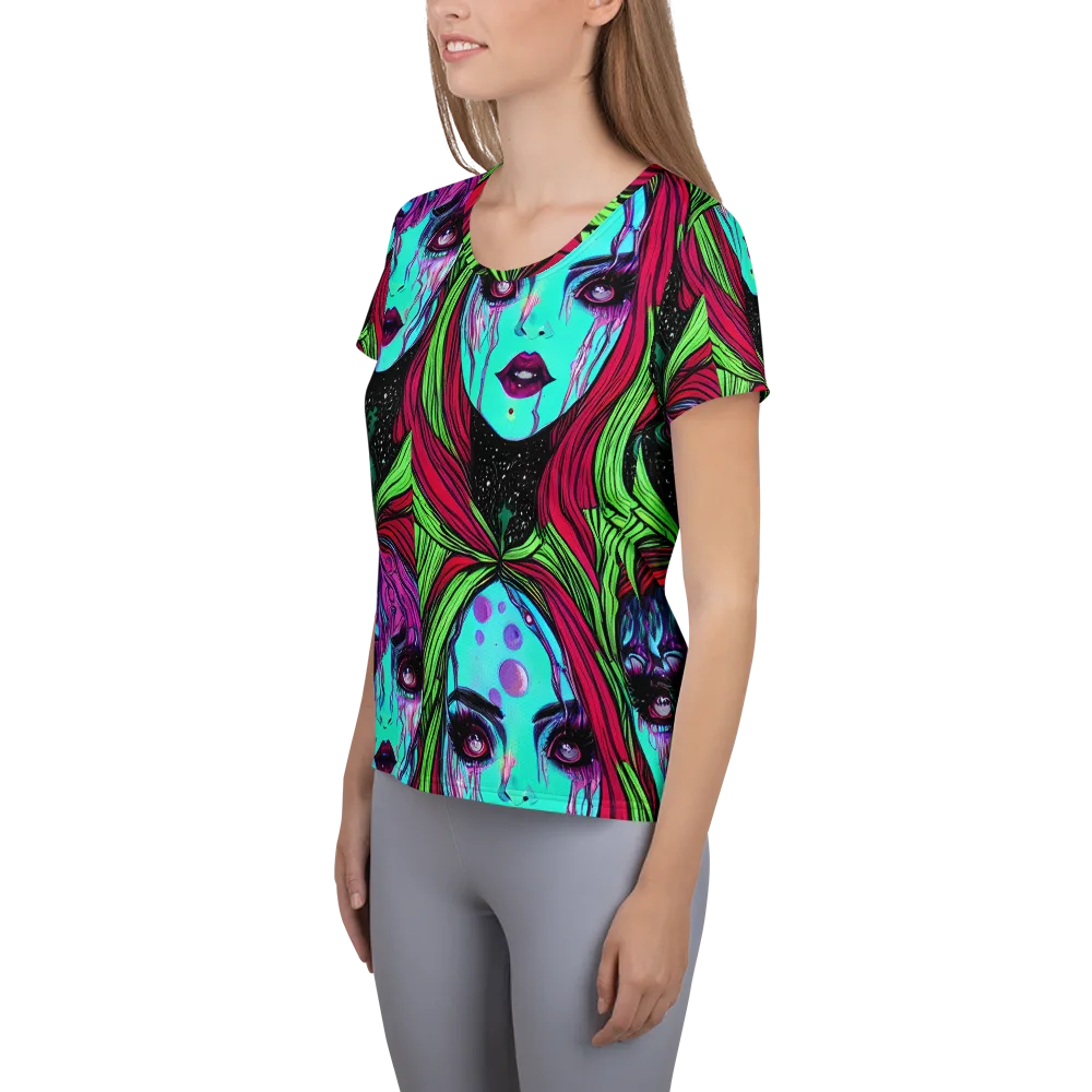 Luminous Nightfall on Women's Athletic T-Shirt — Left