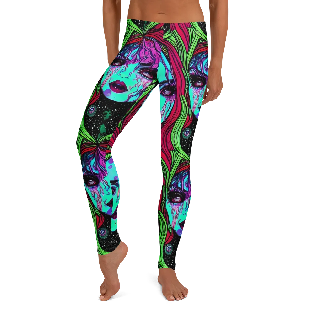 Luminous Nightfall on Leggings — Front