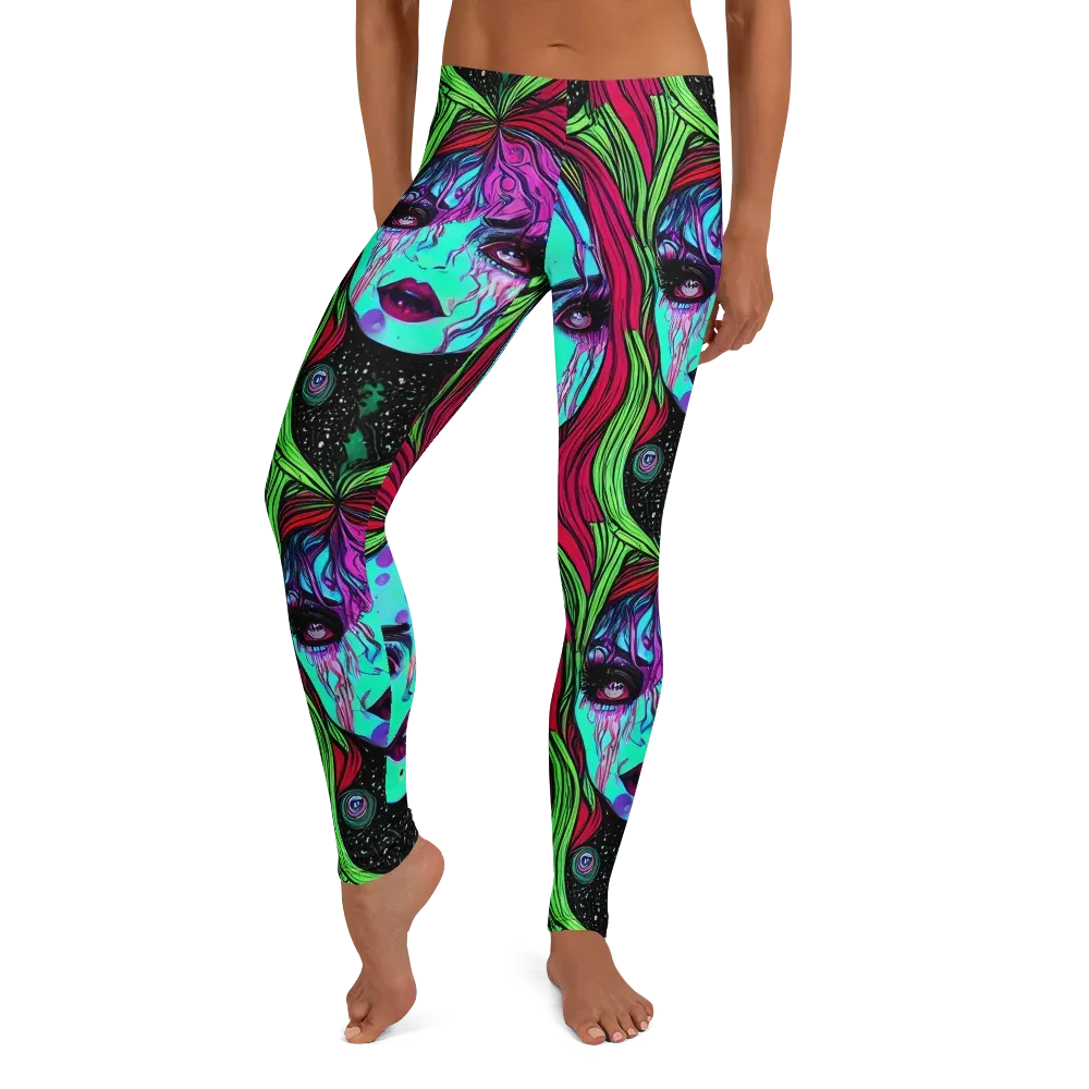 Luminous Nightfall on Leggings — Front