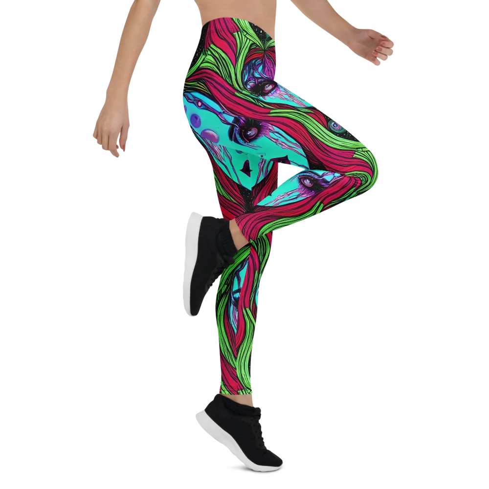 Luminous Nightfall on Leggings — Right