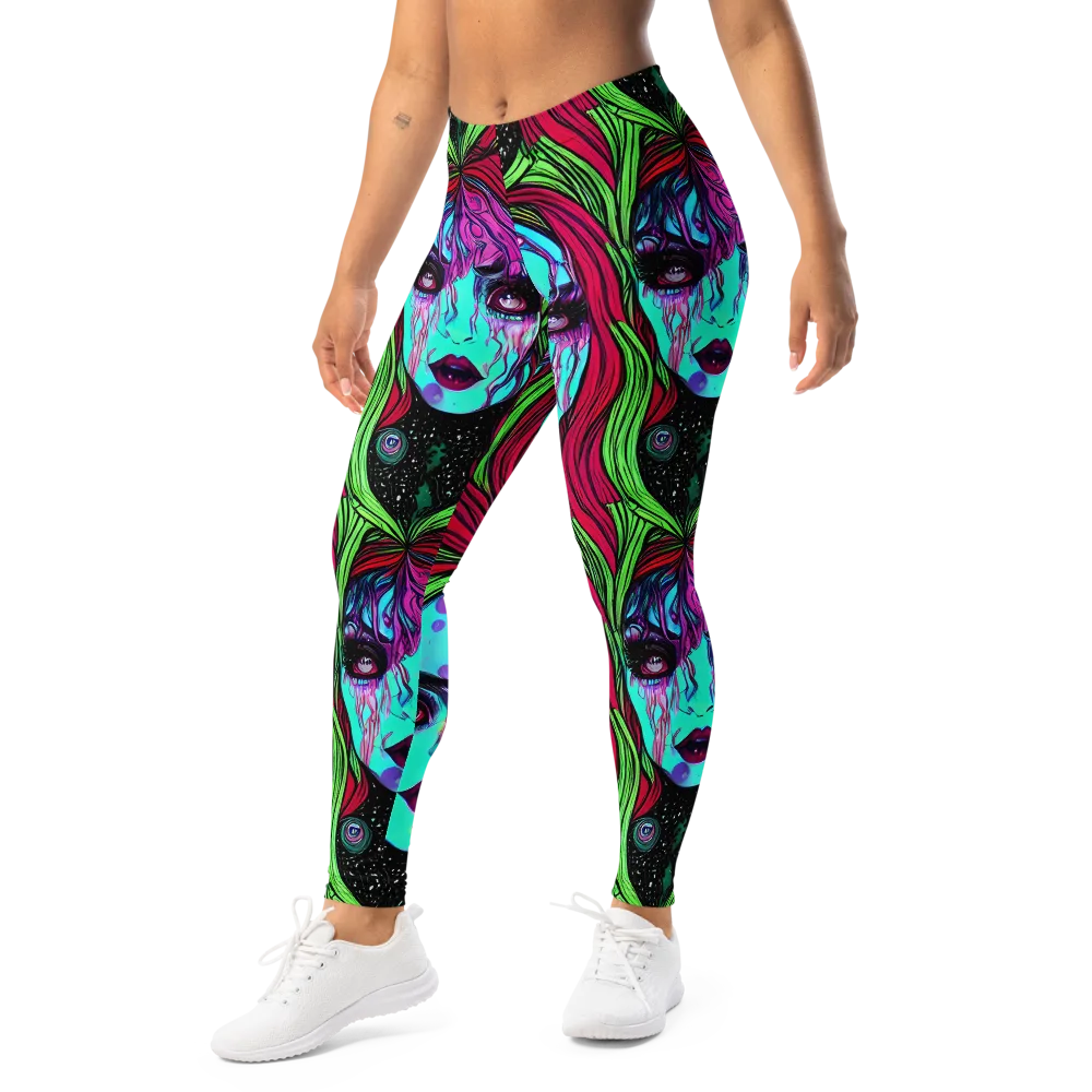 Luminous Nightfall on Leggings — Left Front