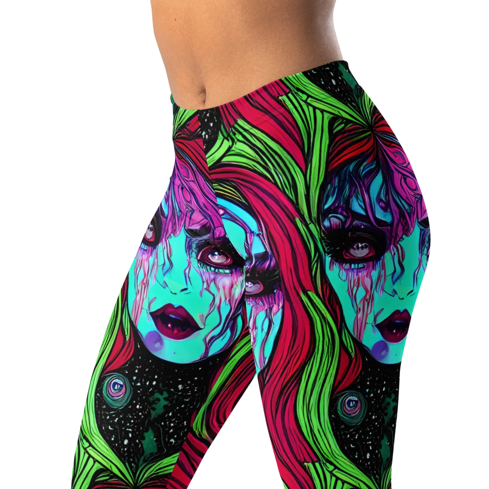 Luminous Nightfall on Leggings — Left Front