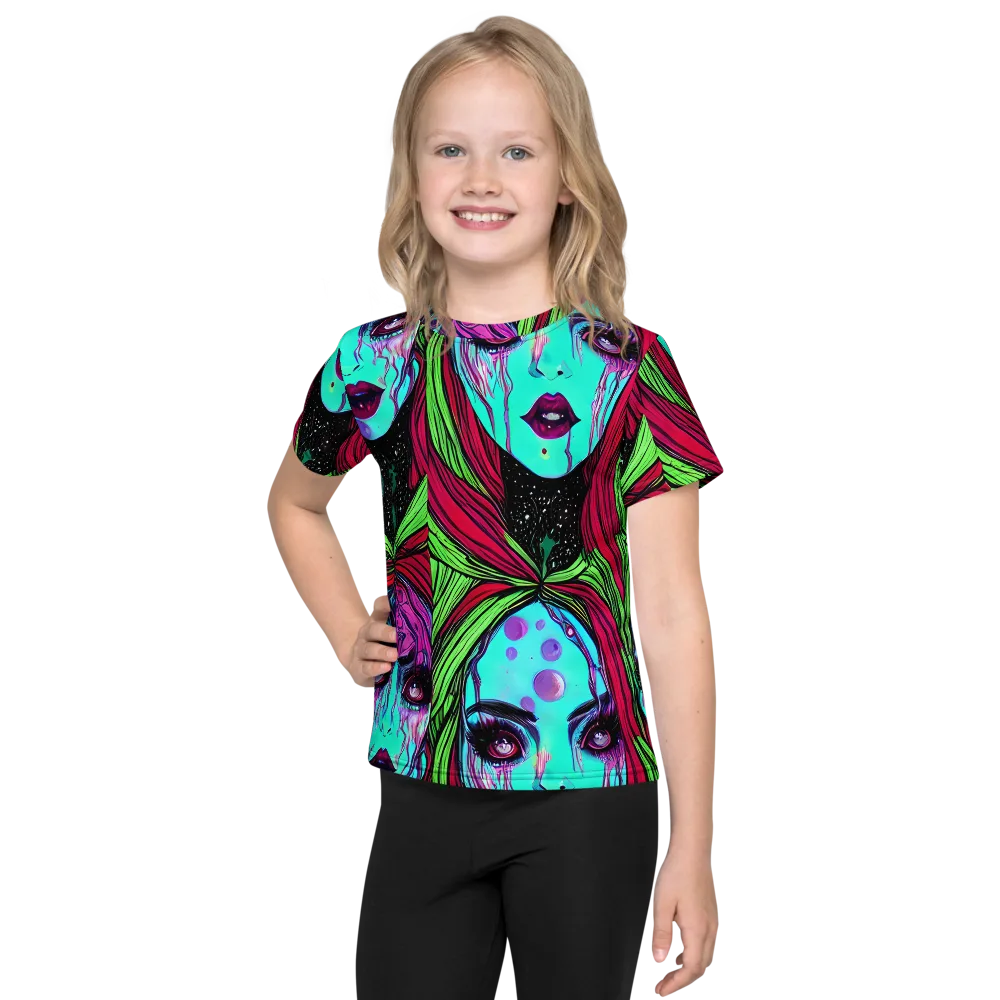Luminous Nightfall on Kids Crew Neck T-Shirt — Front