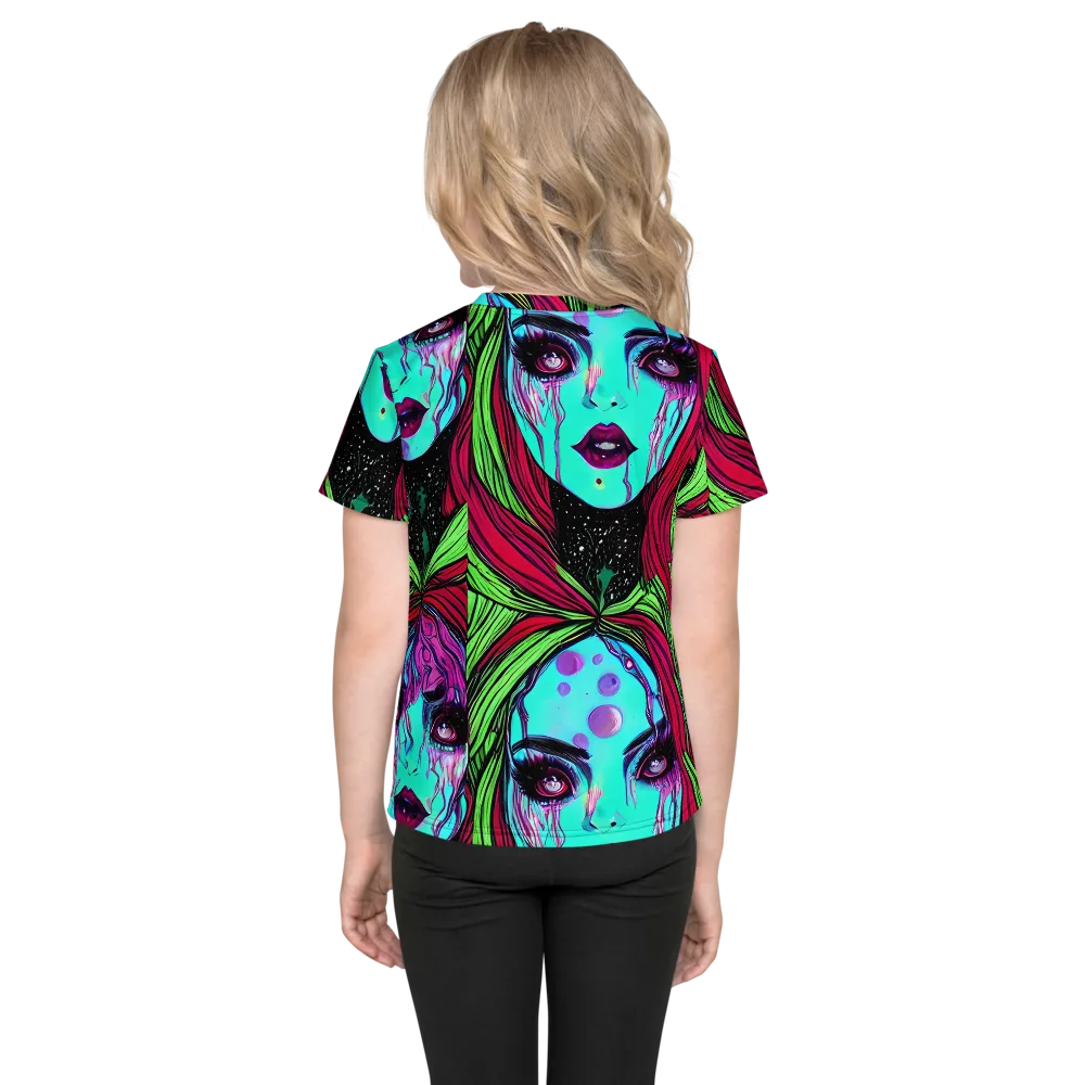 Luminous Nightfall on Kids Crew Neck T-Shirt — Back