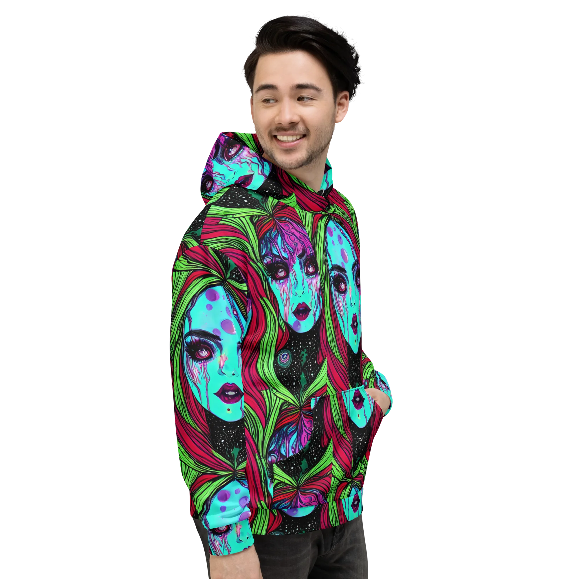 Luminous Nightfall on Hoodie — Right