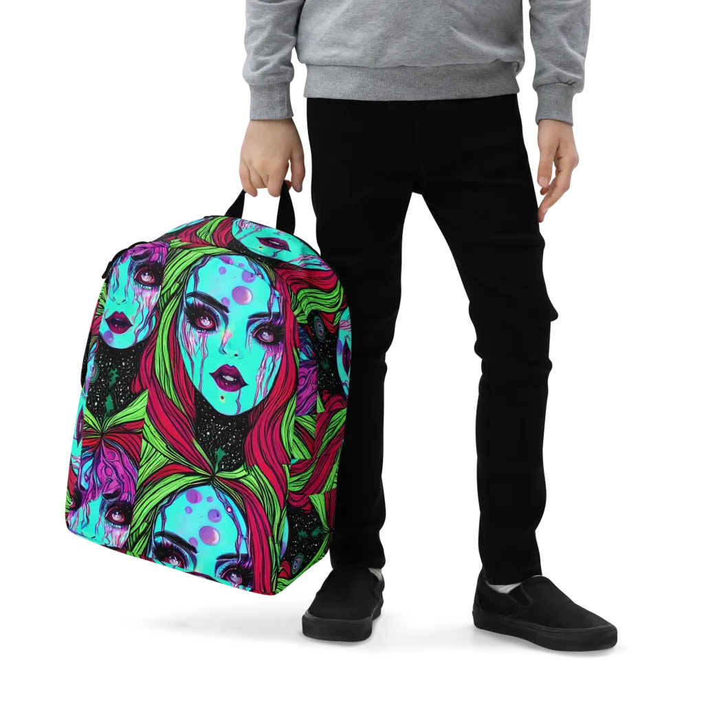 Luminous Nightfall on Minimalist Backpack — Zoomed-in
