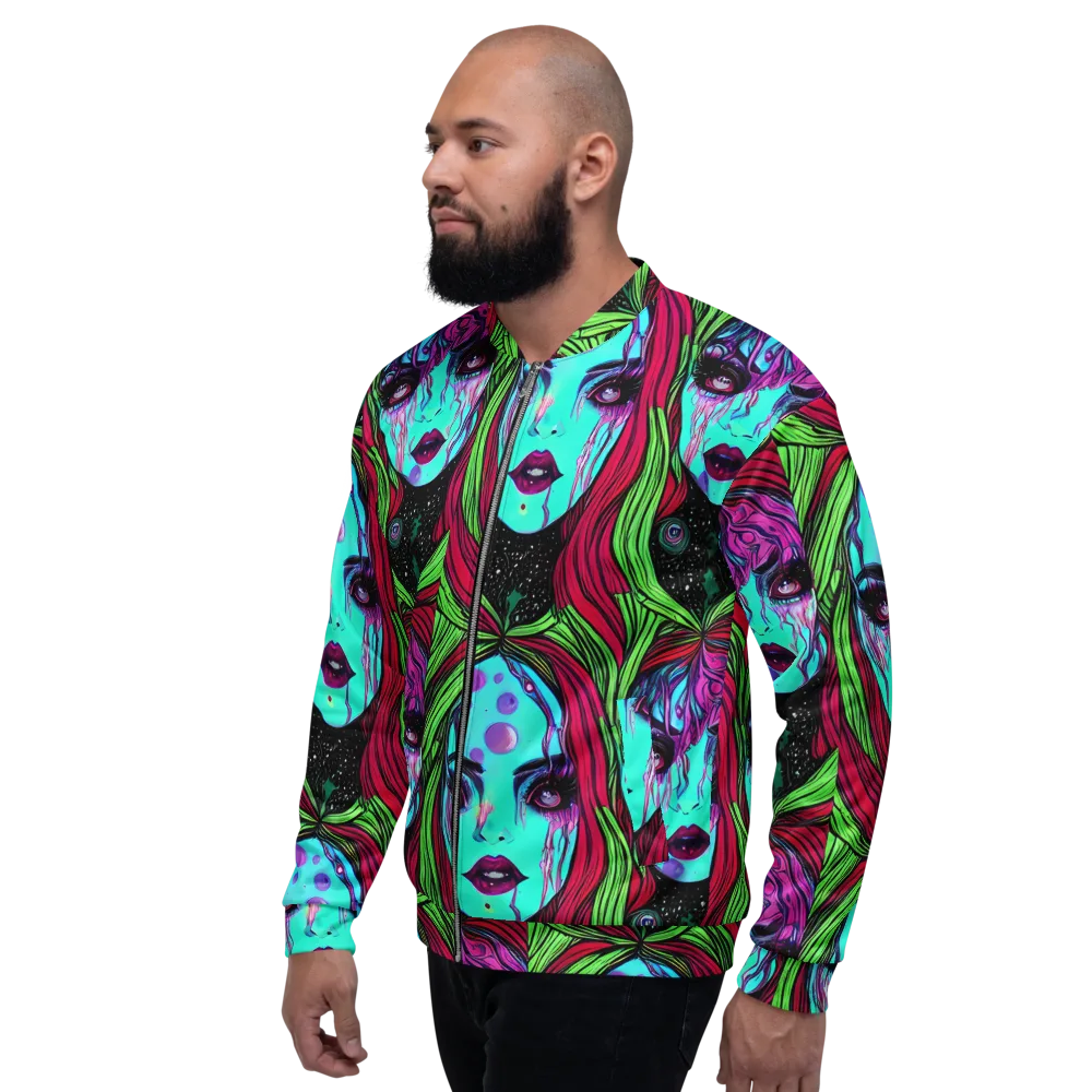 Luminous Nightfall on Bomber Jacket — Left