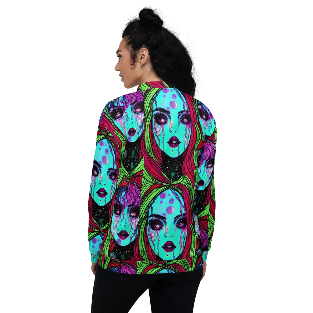 Luminous Nightfall on Bomber Jacket — Back