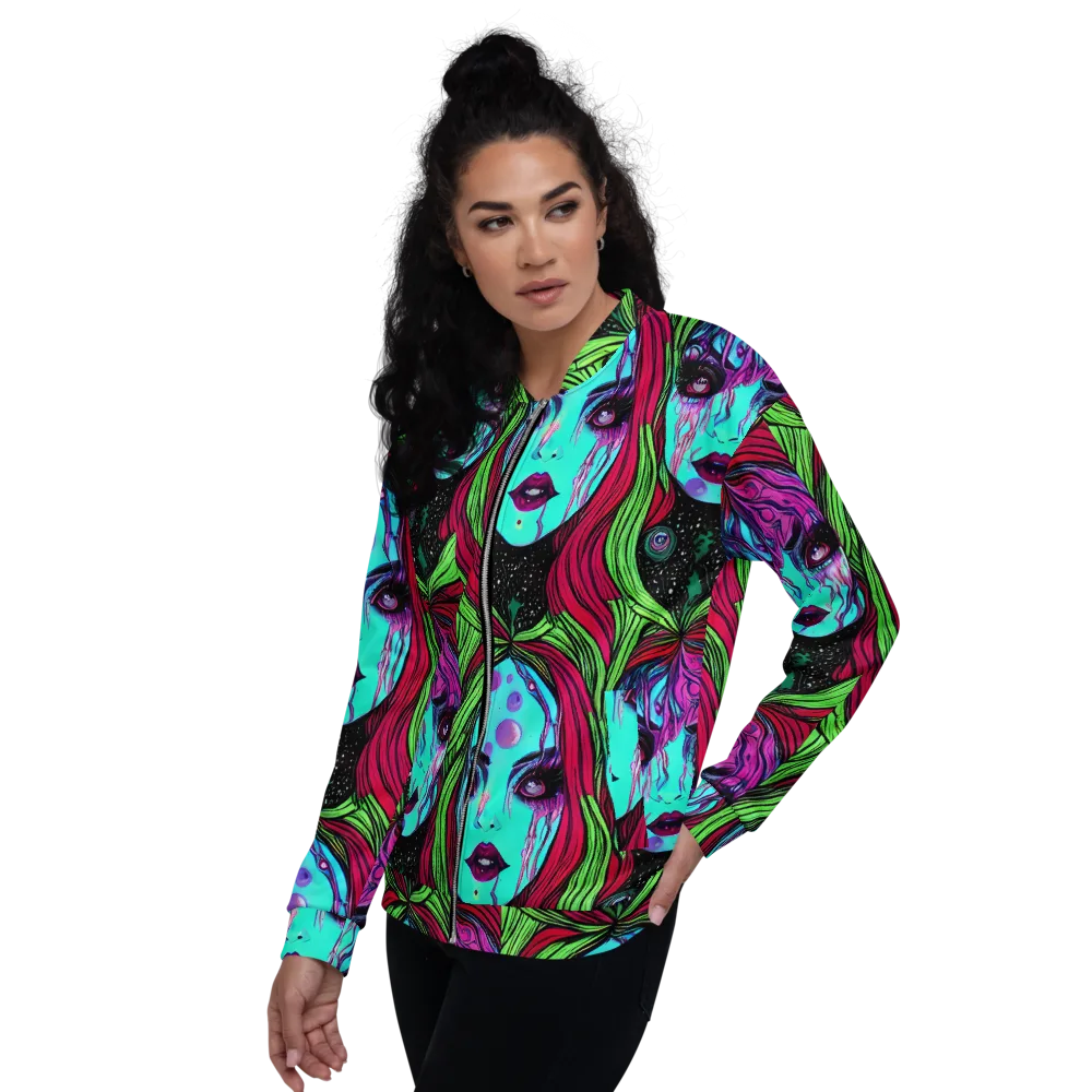 Luminous Nightfall on Bomber Jacket — Left