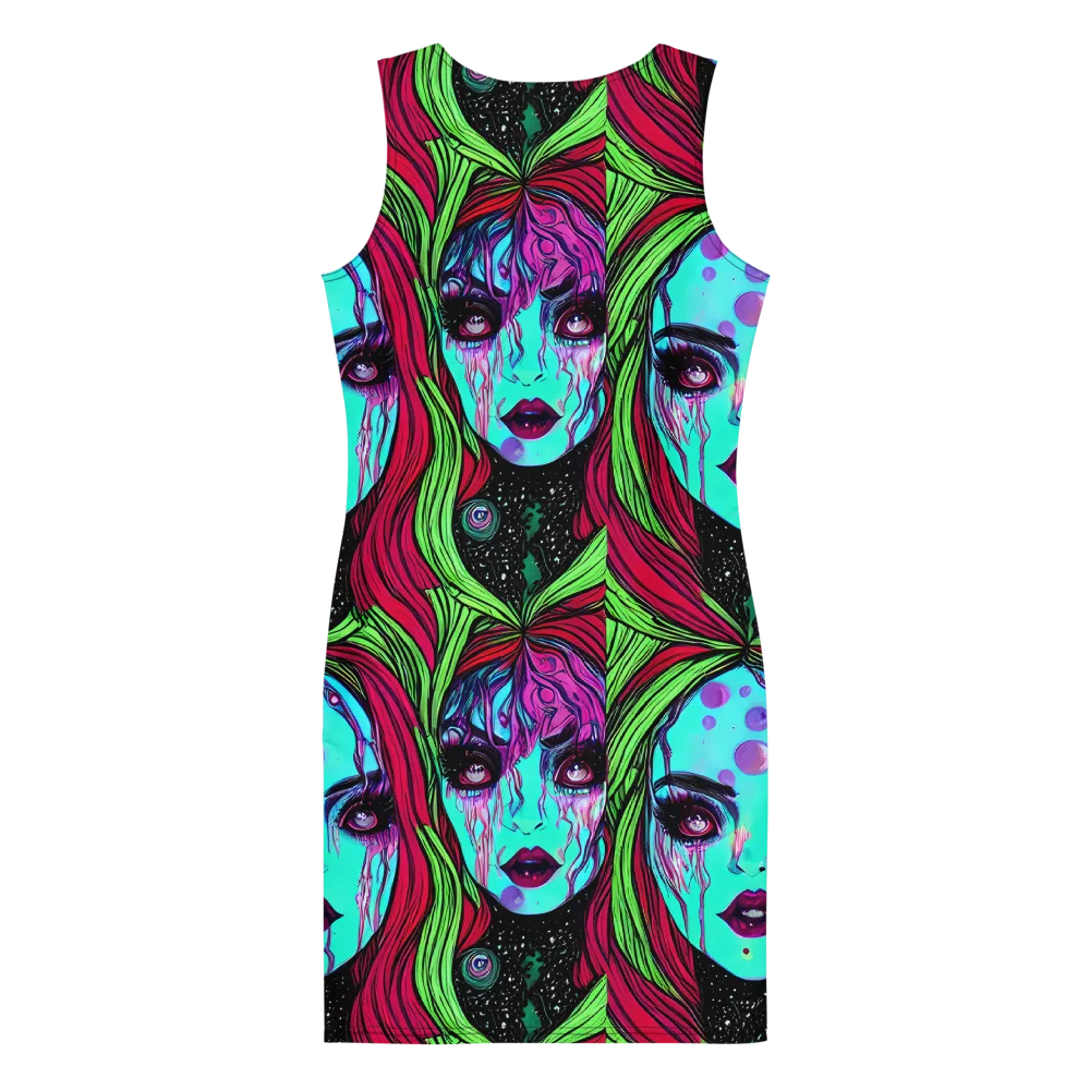 Luminous Nightfall on Bodycon Dress — Back