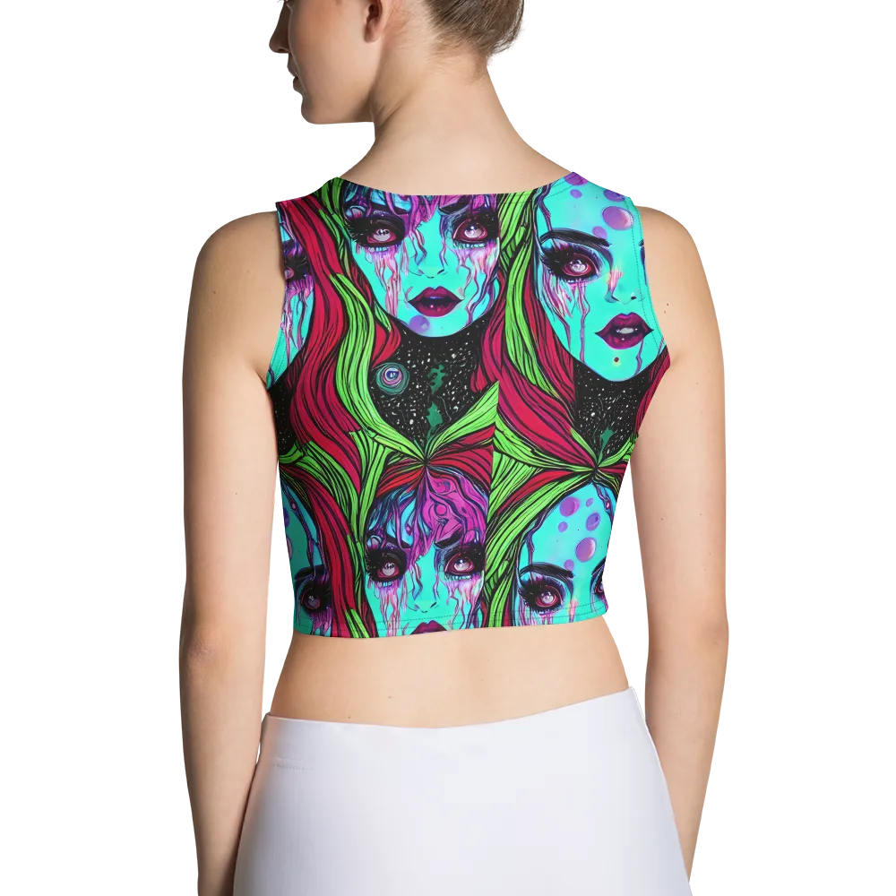 Luminous Nightfall on Crop Top — Back