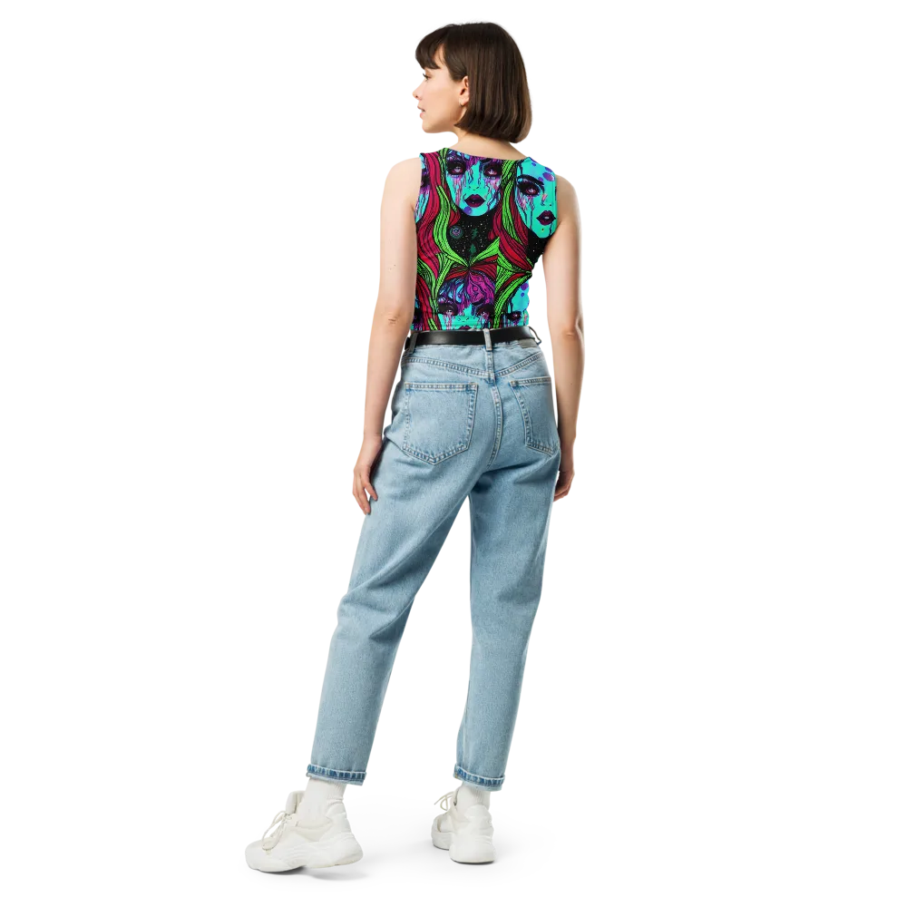 Luminous Nightfall on Crop Top — Back