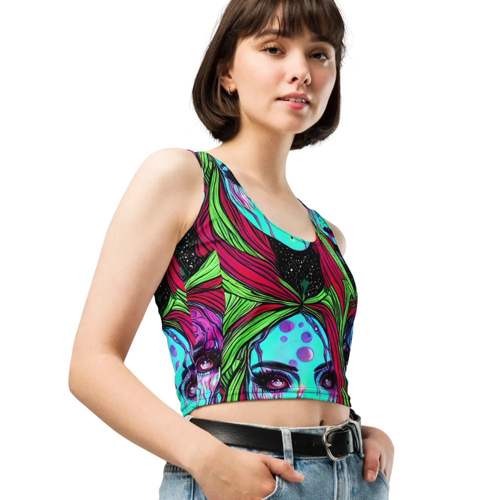 Luminous Nightfall on Crop Top — Right Front