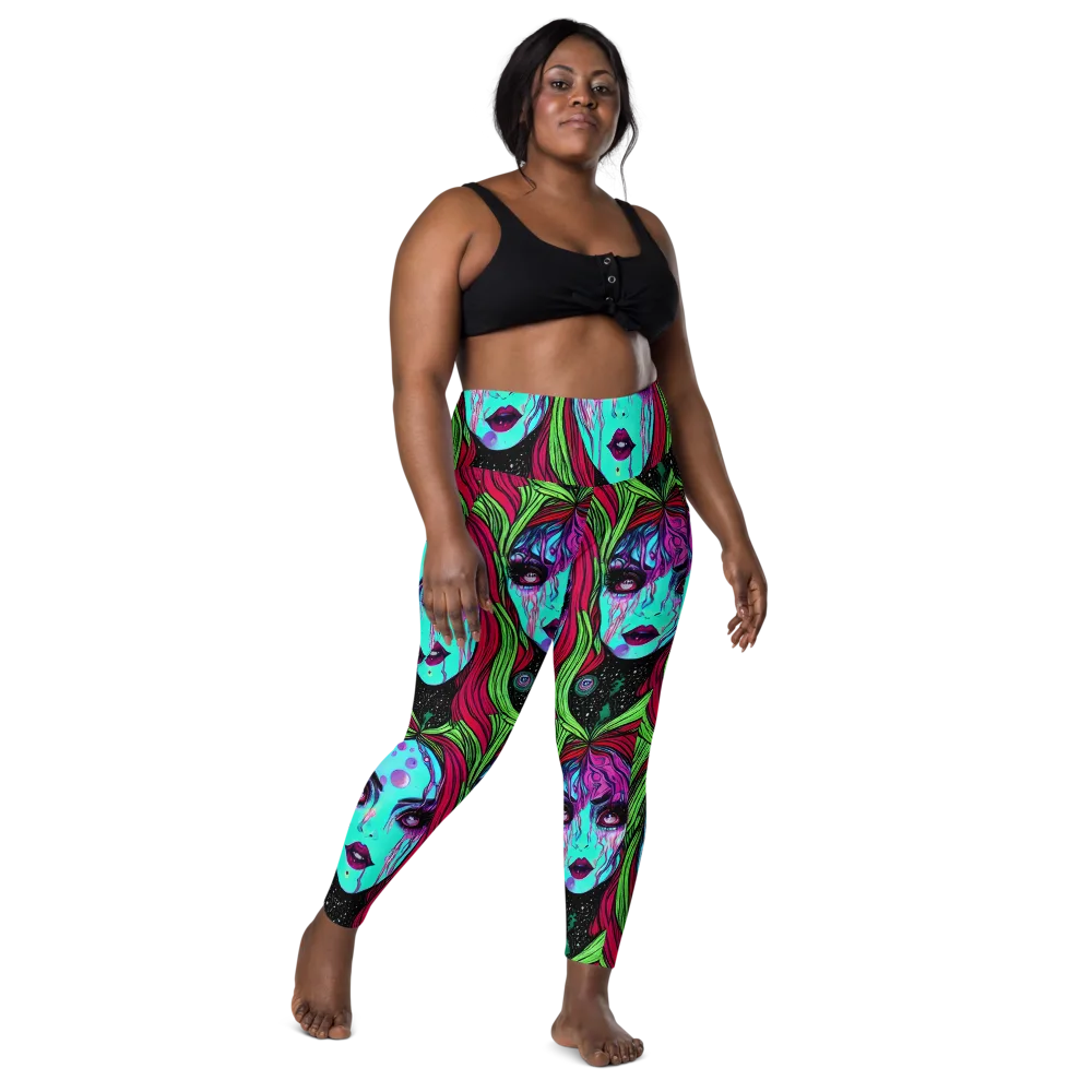 Luminous Nightfall on Leggings with Pockets — Front
