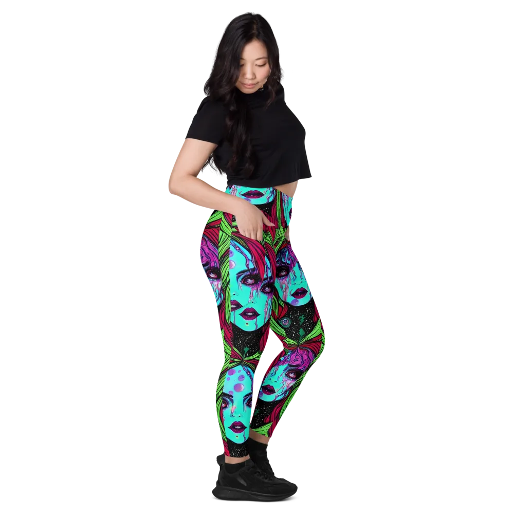 Luminous Nightfall on Leggings with Pockets — Right