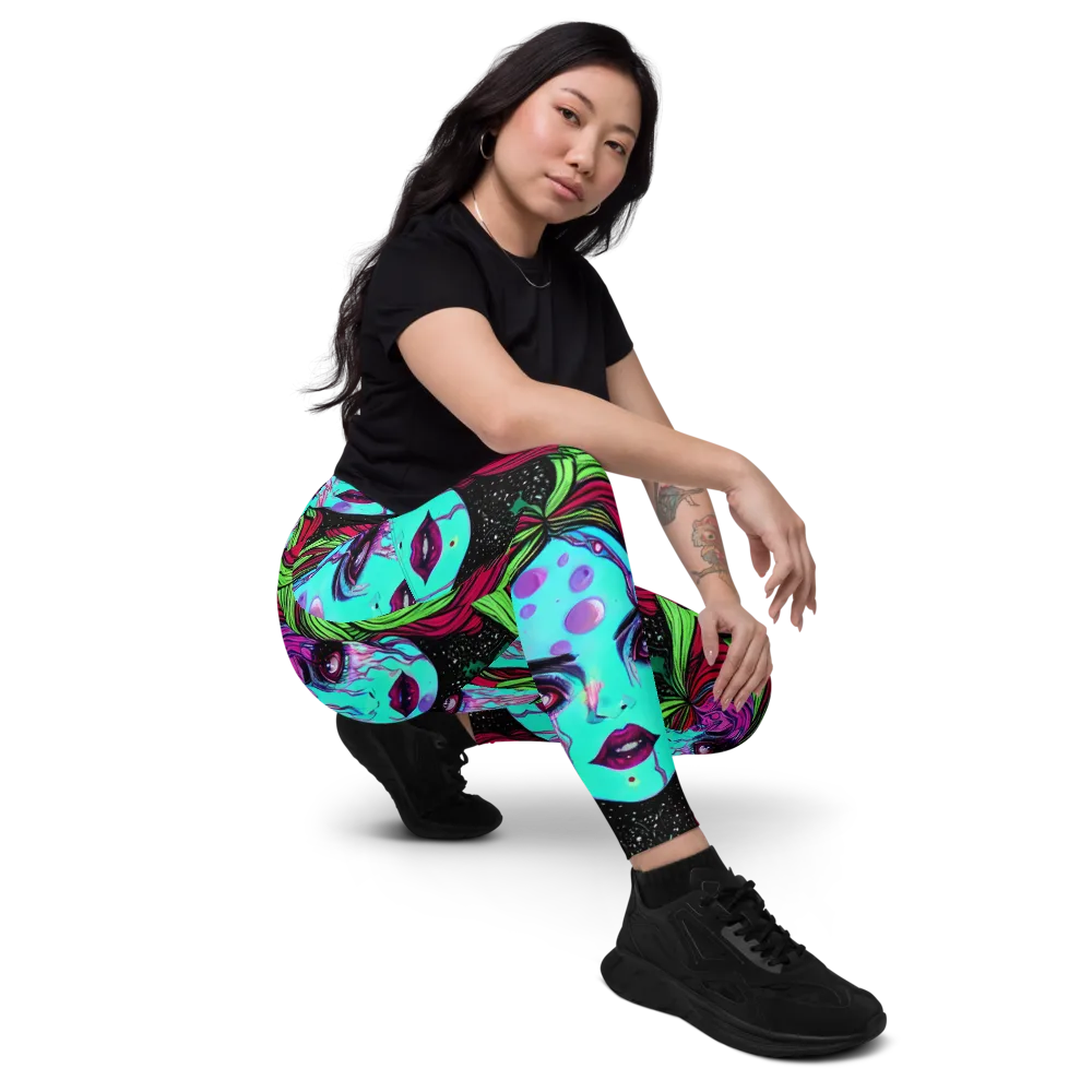 Luminous Nightfall on Leggings with Pockets — Right Front