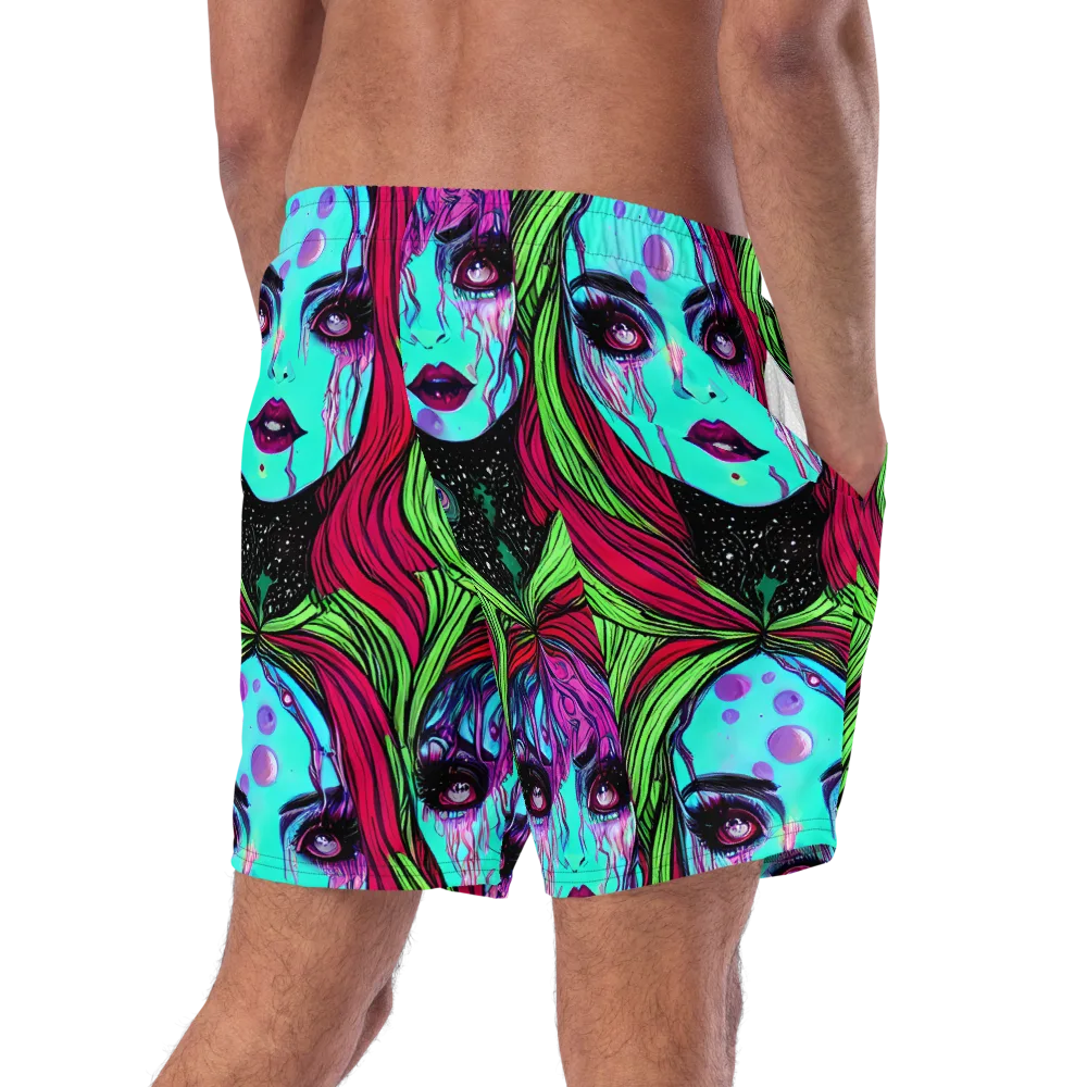 Luminous Nightfall on Swim Trunks — Right Back