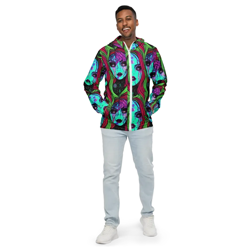 Luminous Nightfall on Men's Windbreaker — Front