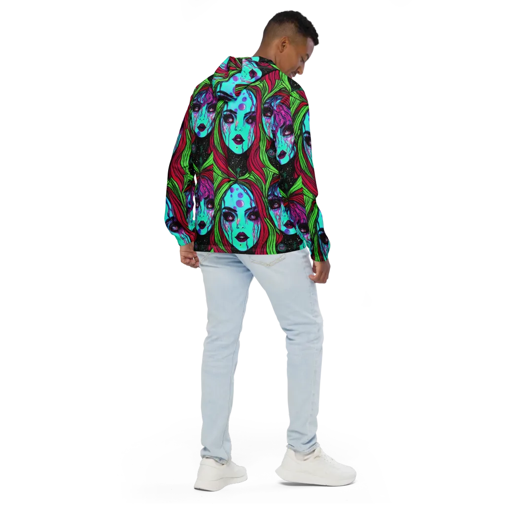 Luminous Nightfall on Men's Windbreaker — Back