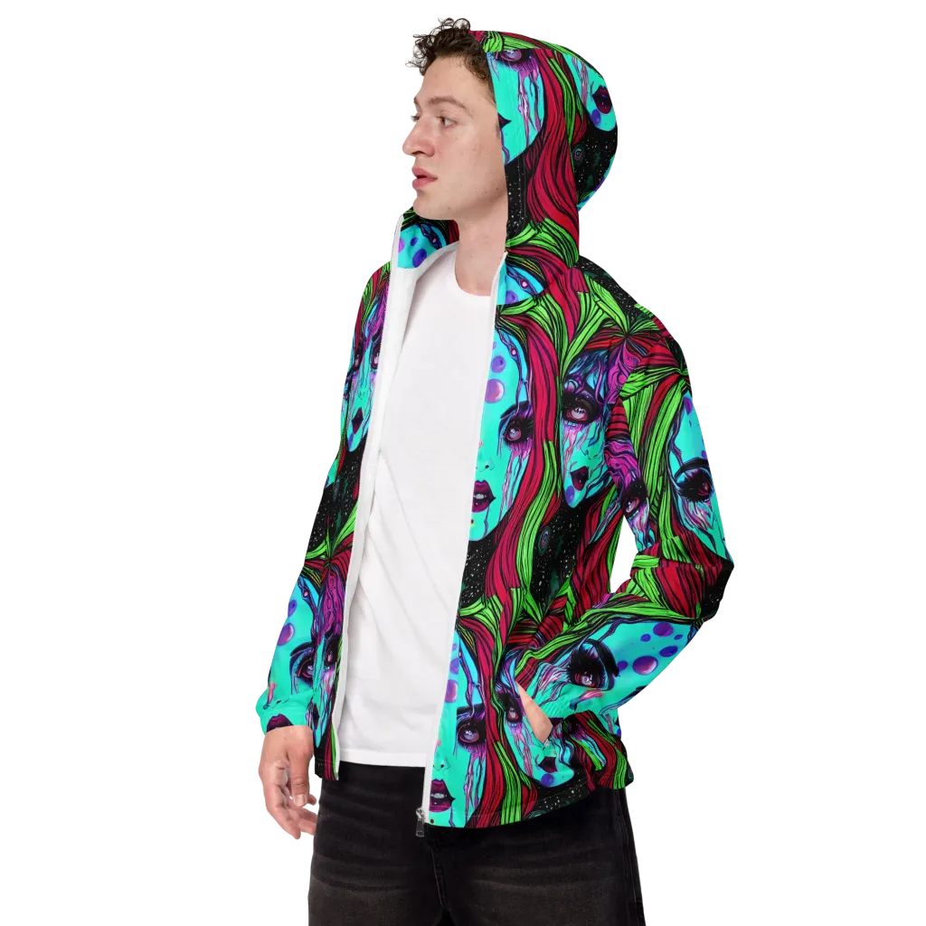 Luminous Nightfall on Men's Windbreaker — Left Front