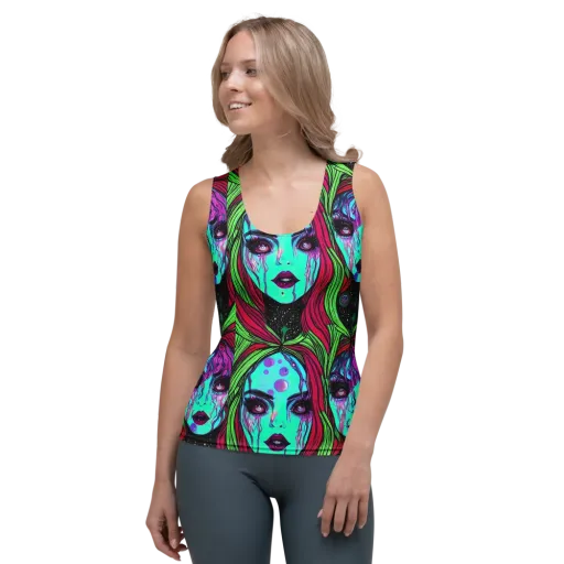 Luminous Nightfall on a Women's Tank Top