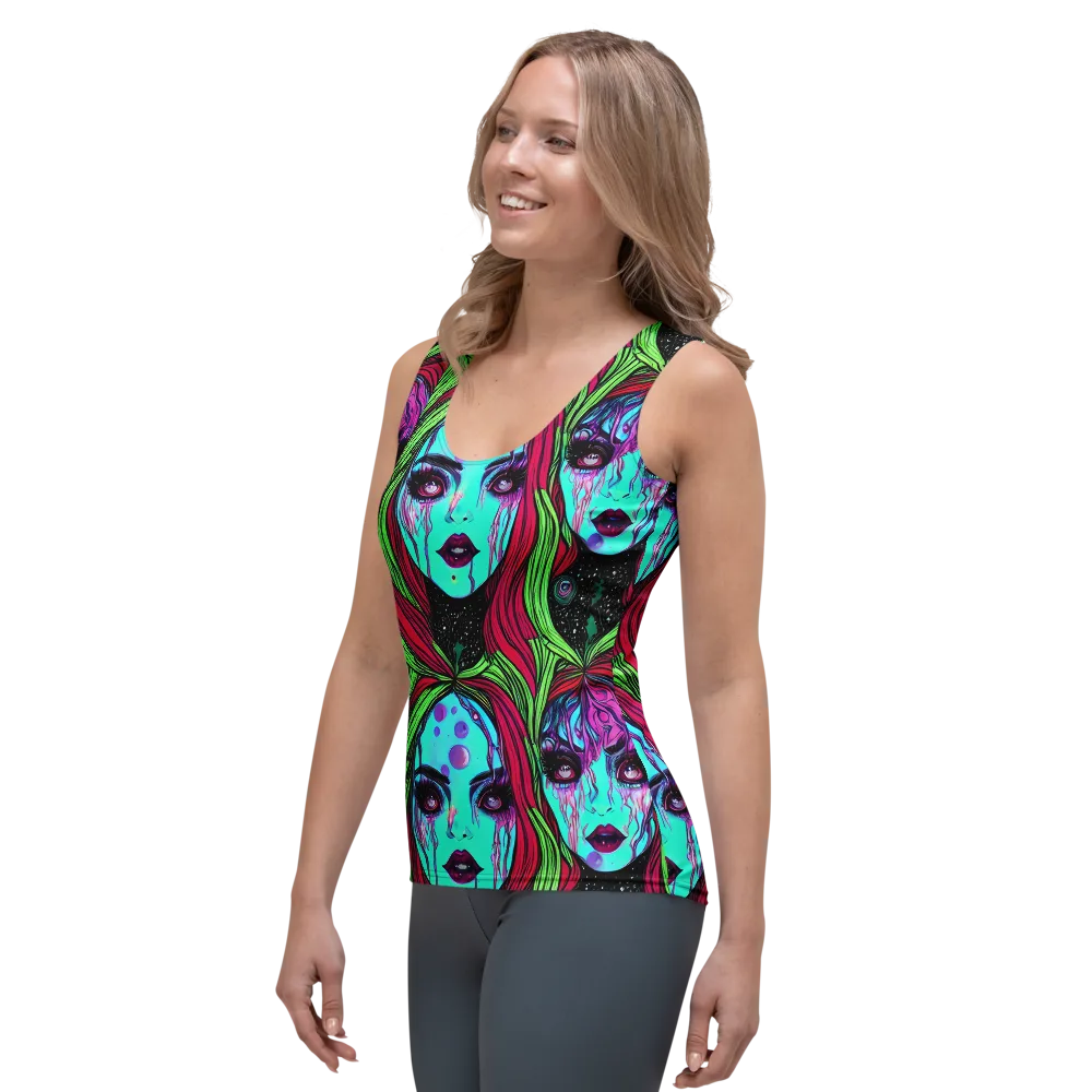 Luminous Nightfall on Women's Tank Top — Left Front