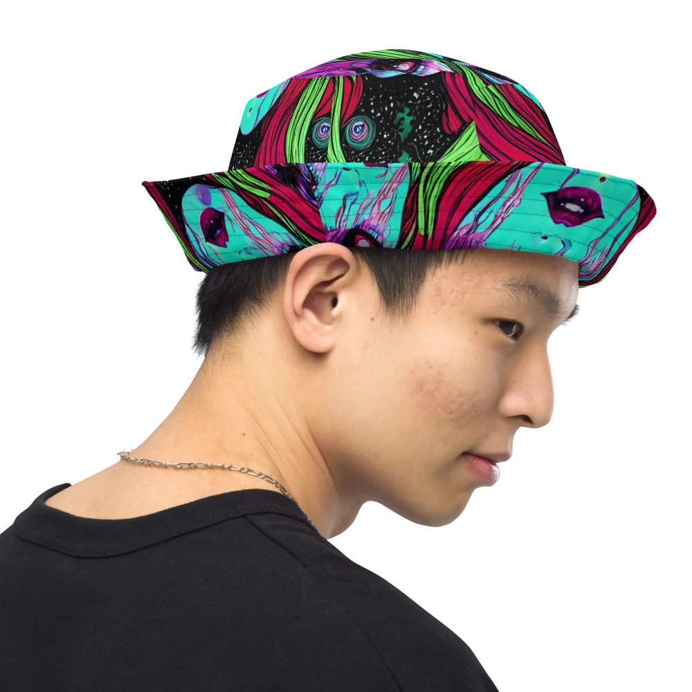 Luminous Nightfall on Reversible Bucket Hat — Right Outside