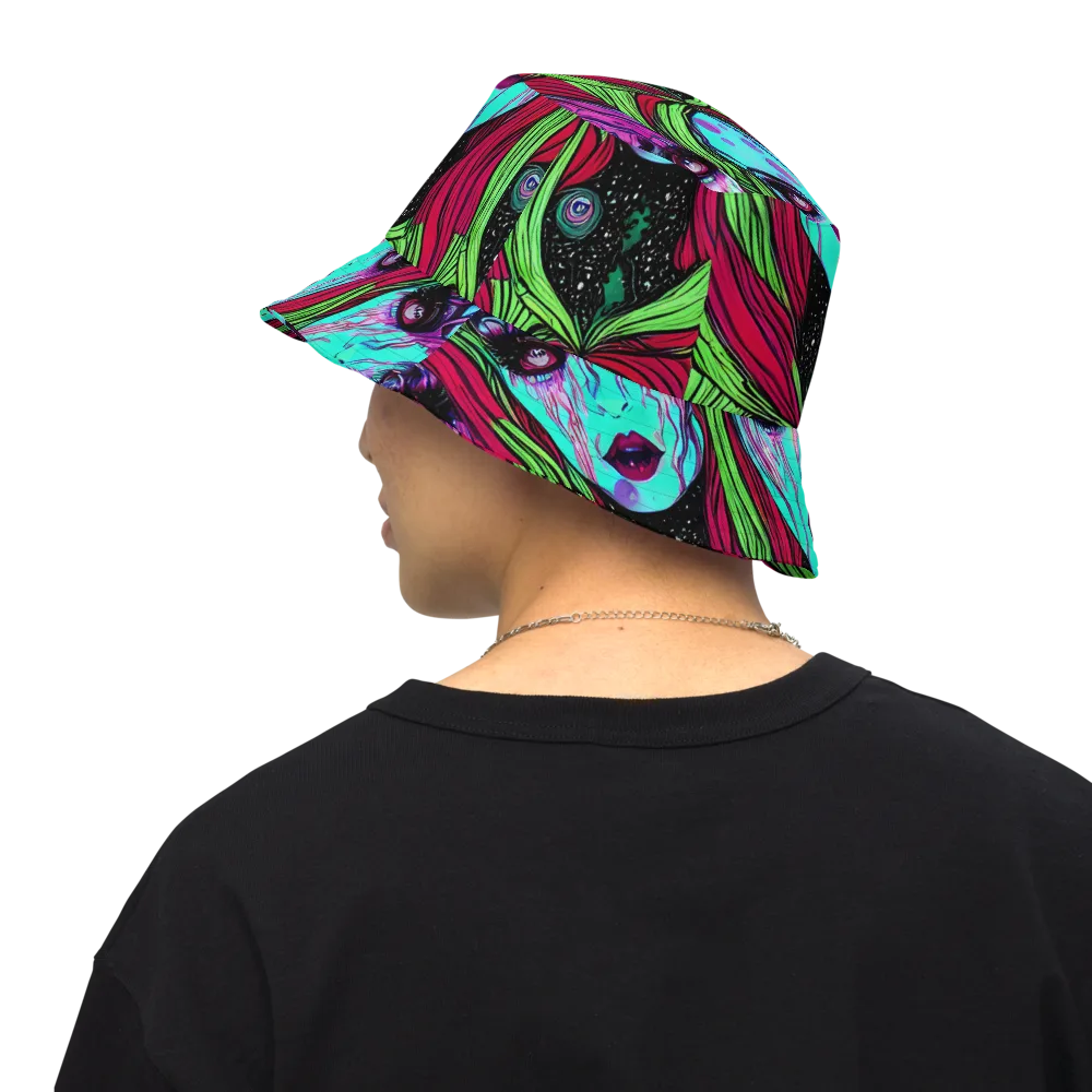 Luminous Nightfall on Reversible Bucket Hat — Back Inside