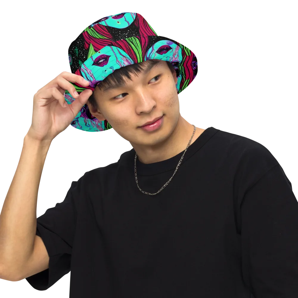 Luminous Nightfall on Reversible Bucket Hat — Front Inside