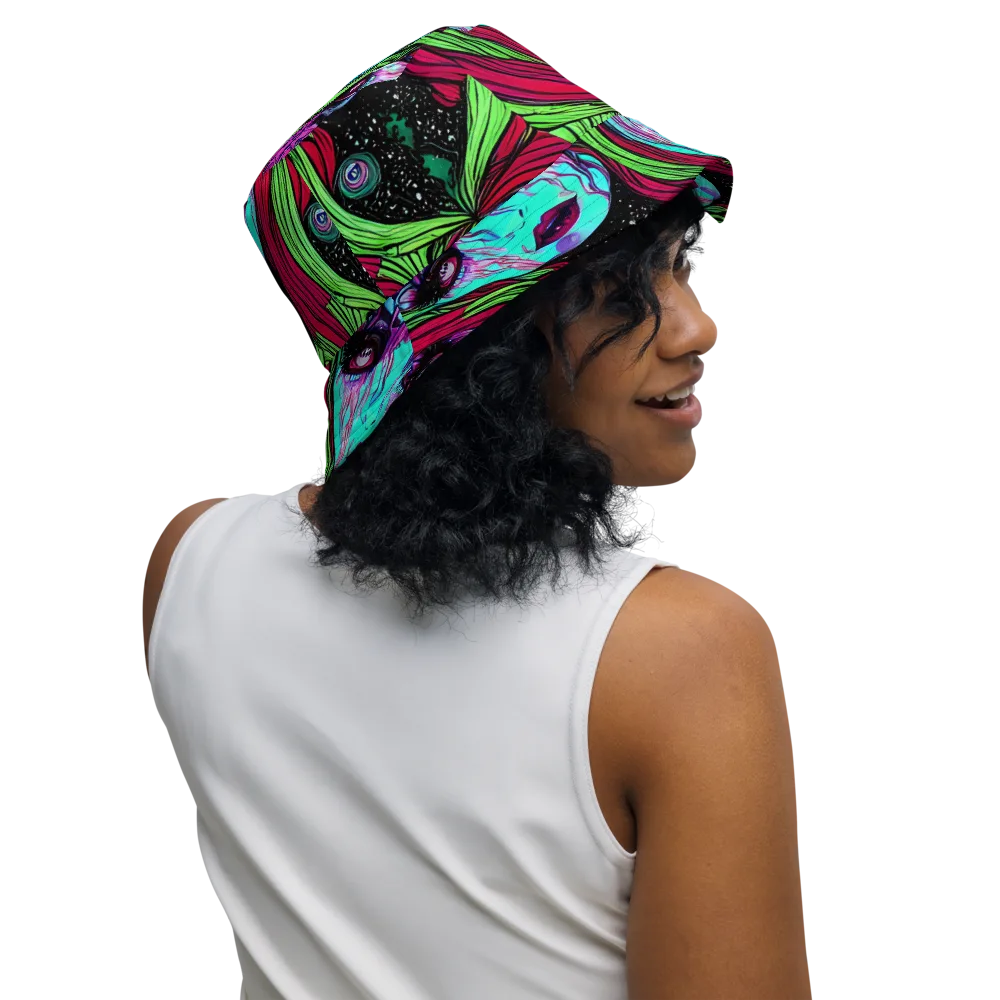 Luminous Nightfall on Reversible Bucket Hat — Right Outside